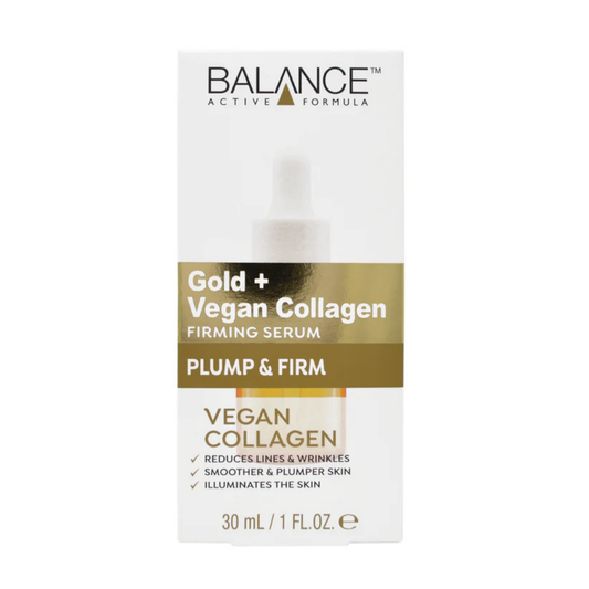Balance Active Formula Gold + Vegan Collagen Firming Serum 30ml bottle