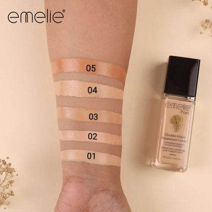 Emelie Paris Double Wear Maximum Cover Foundation – Full Coverage Camouflage Makeup for Face & Body | SPF25 | Men & Women