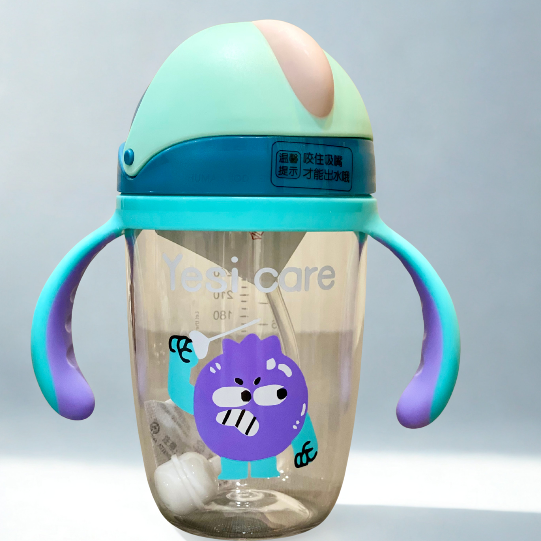Aiyinmer Anti-Colic Baby Feeder Bottle – Wide Mouth PP Bottle with Breast-Like Nipple | Free Size | 240ml