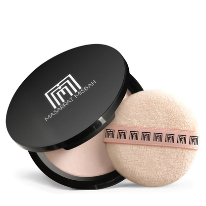 Masarrat Misbah powder compact open with puff applicator