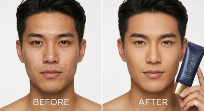 Emelie Paris foundation before after male results